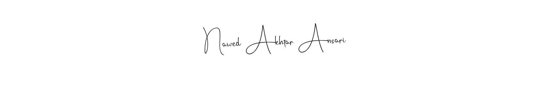 if you are searching for the best signature style for your name Nawed Akhtar Ansari. so please give up your signature search. here we have designed multiple signature styles  using Andilay-7BmLP. Nawed Akhtar Ansari signature style 4 images and pictures png