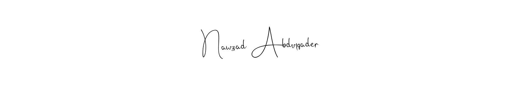 Also we have Nawzad Abdulqader name is the best signature style. Create professional handwritten signature collection using Andilay-7BmLP autograph style. Nawzad Abdulqader signature style 4 images and pictures png