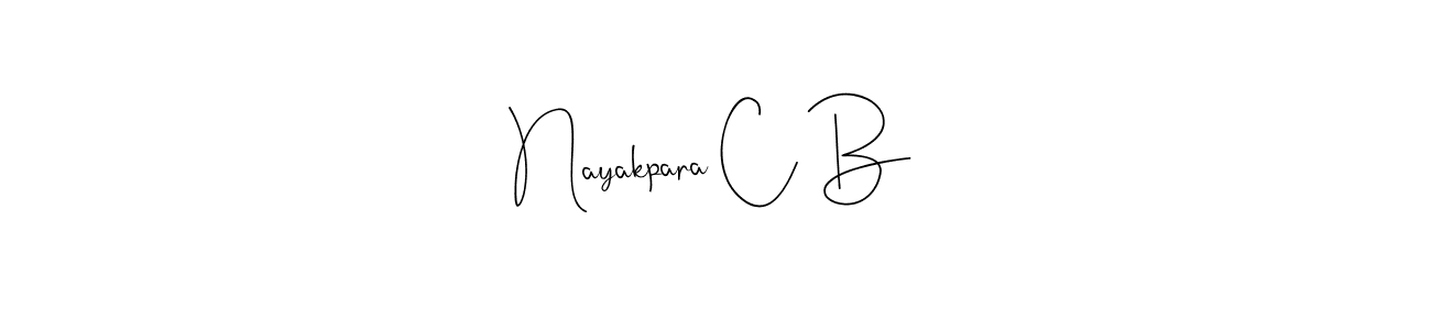 How to make Nayakpara C B name signature. Use Andilay-7BmLP style for creating short signs online. This is the latest handwritten sign. Nayakpara C B signature style 4 images and pictures png