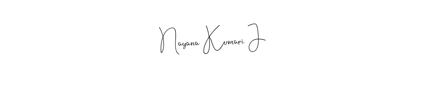 Also You can easily find your signature by using the search form. We will create Nayana Kumari J name handwritten signature images for you free of cost using Andilay-7BmLP sign style. Nayana Kumari J signature style 4 images and pictures png