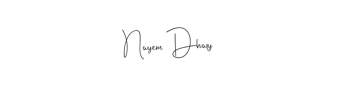 Use a signature maker to create a handwritten signature online. With this signature software, you can design (Andilay-7BmLP) your own signature for name Nayem Dhaly. Nayem Dhaly signature style 4 images and pictures png