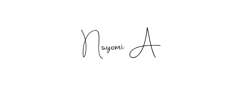 Andilay-7BmLP is a professional signature style that is perfect for those who want to add a touch of class to their signature. It is also a great choice for those who want to make their signature more unique. Get Nayomi A name to fancy signature for free. Nayomi A signature style 4 images and pictures png