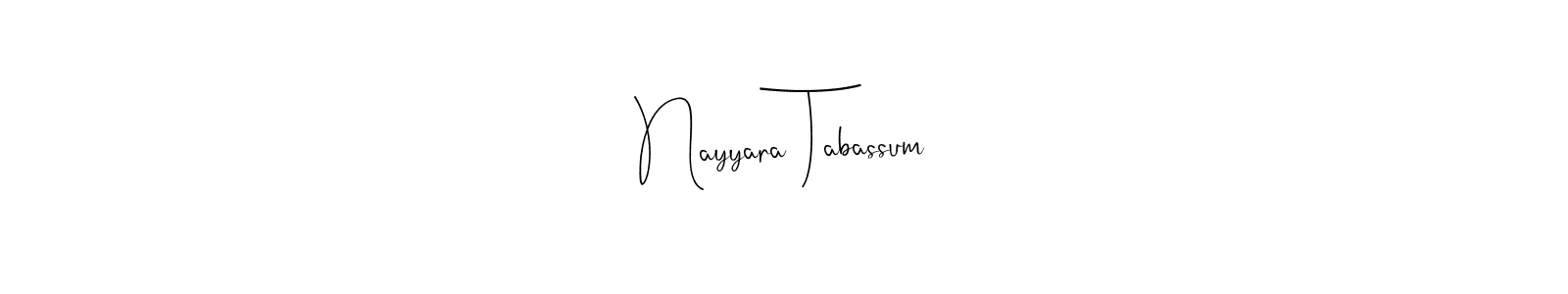 Nayyara Tabassum stylish signature style. Best Handwritten Sign (Andilay-7BmLP) for my name. Handwritten Signature Collection Ideas for my name Nayyara Tabassum. Nayyara Tabassum signature style 4 images and pictures png
