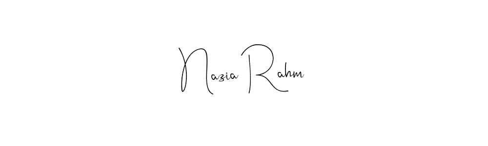 Here are the top 10 professional signature styles for the name Nazia Rahm. These are the best autograph styles you can use for your name. Nazia Rahm signature style 4 images and pictures png