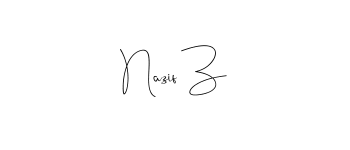 Make a beautiful signature design for name Nazif Z. With this signature (Andilay-7BmLP) style, you can create a handwritten signature for free. Nazif Z signature style 4 images and pictures png