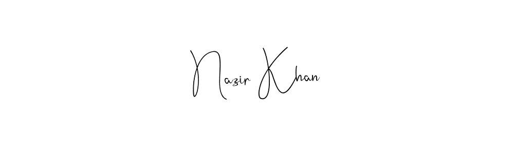 Also You can easily find your signature by using the search form. We will create Nazir Khan name handwritten signature images for you free of cost using Andilay-7BmLP sign style. Nazir Khan signature style 4 images and pictures png