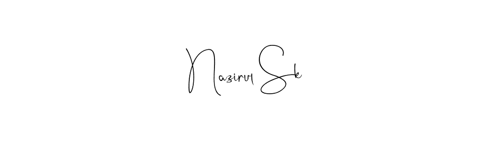 if you are searching for the best signature style for your name Nazirul Sk. so please give up your signature search. here we have designed multiple signature styles  using Andilay-7BmLP. Nazirul Sk signature style 4 images and pictures png