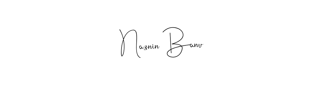 Andilay-7BmLP is a professional signature style that is perfect for those who want to add a touch of class to their signature. It is also a great choice for those who want to make their signature more unique. Get Naznin Banu name to fancy signature for free. Naznin Banu signature style 4 images and pictures png