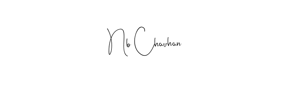 You should practise on your own different ways (Andilay-7BmLP) to write your name (Nb Chauhan) in signature. don't let someone else do it for you. Nb Chauhan signature style 4 images and pictures png