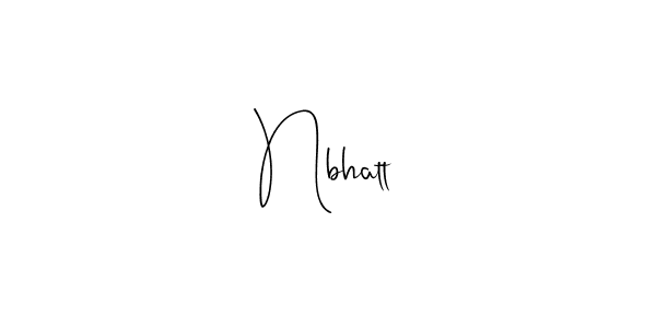 How to make Nbhatt name signature. Use Andilay-7BmLP style for creating short signs online. This is the latest handwritten sign. Nbhatt signature style 4 images and pictures png