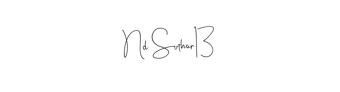 Also we have Nd Suthar13 name is the best signature style. Create professional handwritten signature collection using Andilay-7BmLP autograph style. Nd Suthar13 signature style 4 images and pictures png