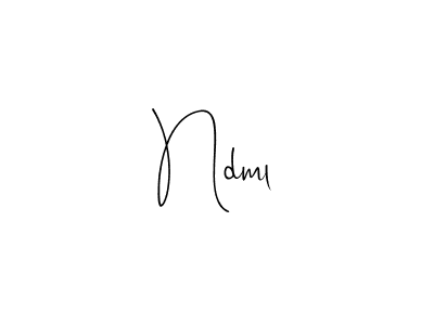 Design your own signature with our free online signature maker. With this signature software, you can create a handwritten (Andilay-7BmLP) signature for name Ndml. Ndml signature style 4 images and pictures png
