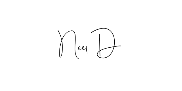 Also You can easily find your signature by using the search form. We will create Neel D name handwritten signature images for you free of cost using Andilay-7BmLP sign style. Neel D signature style 4 images and pictures png