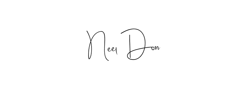 Use a signature maker to create a handwritten signature online. With this signature software, you can design (Andilay-7BmLP) your own signature for name Neel Don. Neel Don signature style 4 images and pictures png