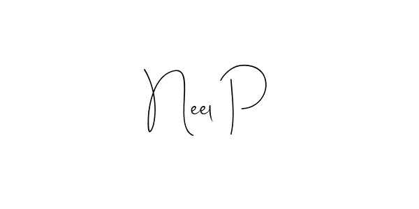 The best way (Andilay-7BmLP) to make a short signature is to pick only two or three words in your name. The name Neel P include a total of six letters. For converting this name. Neel P signature style 4 images and pictures png