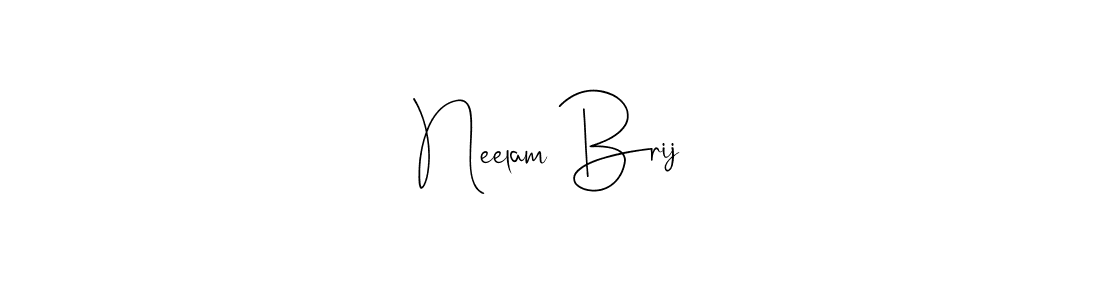 Use a signature maker to create a handwritten signature online. With this signature software, you can design (Andilay-7BmLP) your own signature for name Neelam Brij. Neelam Brij signature style 4 images and pictures png