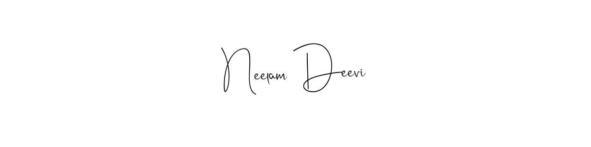 Make a beautiful signature design for name Neelam Deevi. Use this online signature maker to create a handwritten signature for free. Neelam Deevi signature style 4 images and pictures png