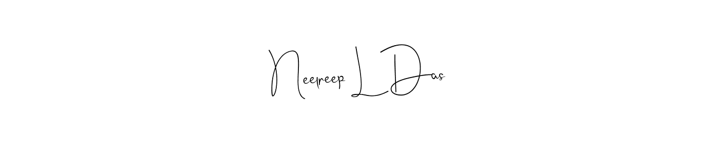 Make a beautiful signature design for name Neelreep L Das. With this signature (Andilay-7BmLP) style, you can create a handwritten signature for free. Neelreep L Das signature style 4 images and pictures png