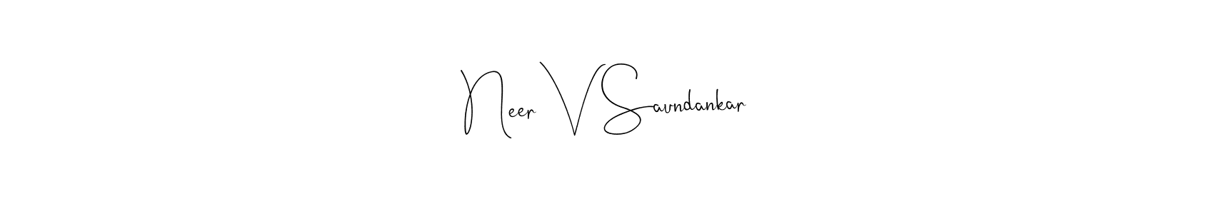 Best and Professional Signature Style for Neer V Saundankar. Andilay-7BmLP Best Signature Style Collection. Neer V Saundankar signature style 4 images and pictures png