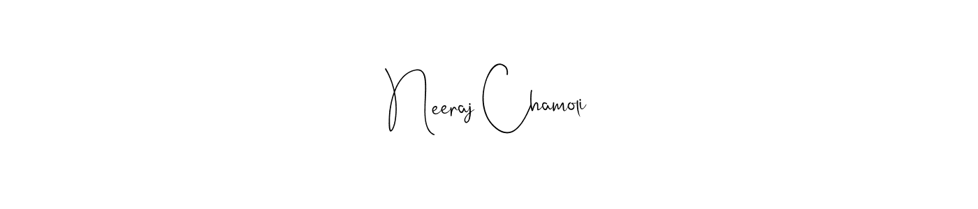 Also we have Neeraj Chamoli name is the best signature style. Create professional handwritten signature collection using Andilay-7BmLP autograph style. Neeraj Chamoli signature style 4 images and pictures png