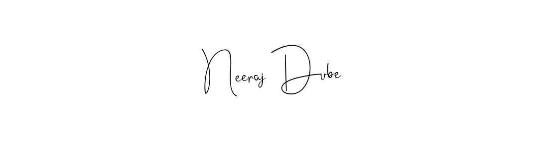 How to make Neeraj Dube name signature. Use Andilay-7BmLP style for creating short signs online. This is the latest handwritten sign. Neeraj Dube signature style 4 images and pictures png