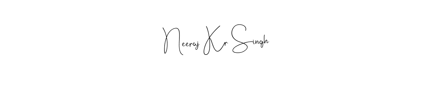 if you are searching for the best signature style for your name Neeraj Kr Singh. so please give up your signature search. here we have designed multiple signature styles  using Andilay-7BmLP. Neeraj Kr Singh signature style 4 images and pictures png