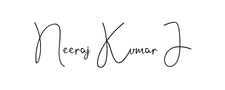 Enhance your business communications with Neeraj Kumar J signature in Andilay-7BmLP lettering. Clean, modern, and universally compatible. Neeraj Kumar J signature style 4 images and pictures png