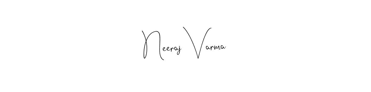 Make a beautiful signature design for name Neeraj Varma. With this signature (Andilay-7BmLP) style, you can create a handwritten signature for free. Neeraj Varma signature style 4 images and pictures png