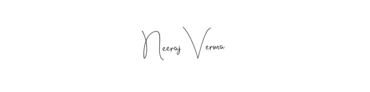 Design your own signature with our free online signature maker. With this signature software, you can create a handwritten (Andilay-7BmLP) signature for name Neeraj Verma. Neeraj Verma signature style 4 images and pictures png