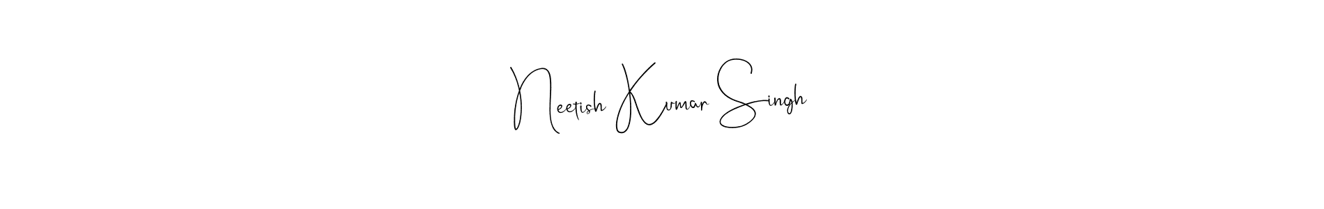 This is the best signature style for the Neetish Kumar Singh name. Also you like these signature font (Andilay-7BmLP). Mix name signature. Neetish Kumar Singh signature style 4 images and pictures png