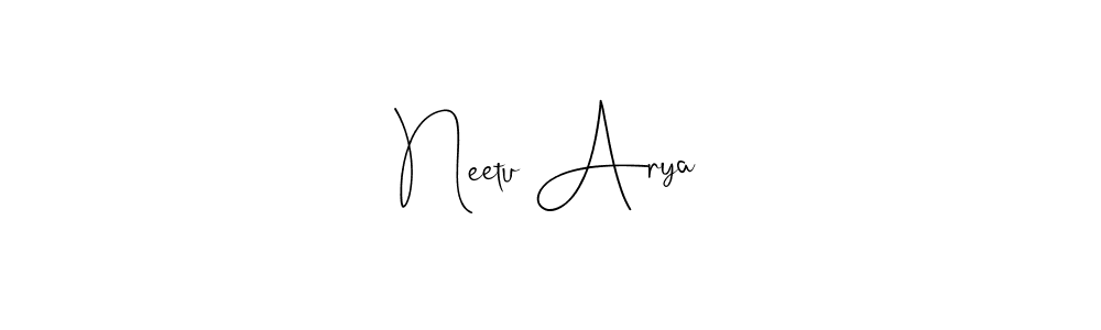 Make a short Neetu Arya signature style. Manage your documents anywhere anytime using Andilay-7BmLP. Create and add eSignatures, submit forms, share and send files easily. Neetu Arya signature style 4 images and pictures png