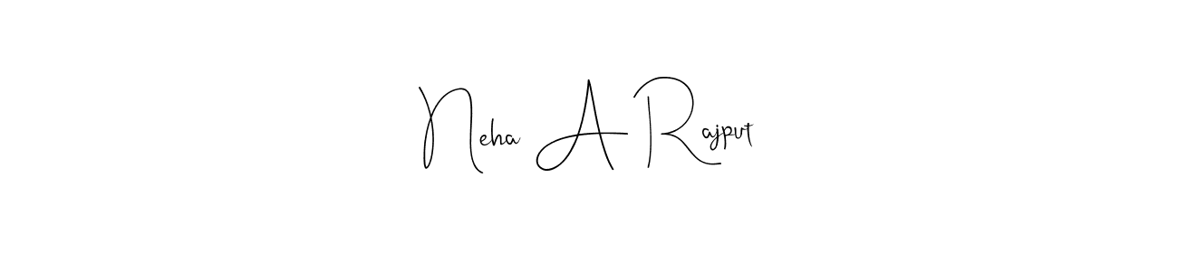 if you are searching for the best signature style for your name Neha A Rajput. so please give up your signature search. here we have designed multiple signature styles  using Andilay-7BmLP. Neha A Rajput signature style 4 images and pictures png