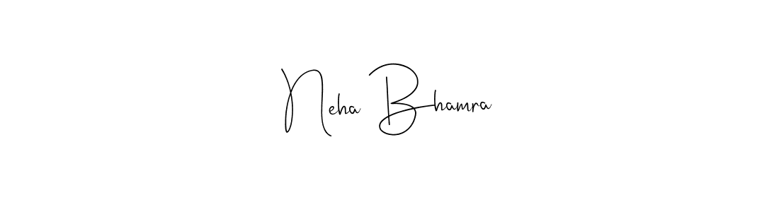 Make a beautiful signature design for name Neha Bhamra. With this signature (Andilay-7BmLP) style, you can create a handwritten signature for free. Neha Bhamra signature style 4 images and pictures png