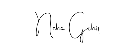 Discover how Neha Gohil looks in an executive cursive font (Andilay-7BmLP). Perfect for legal documents, invoices, and certificates. Neha Gohil signature style 4 images and pictures png