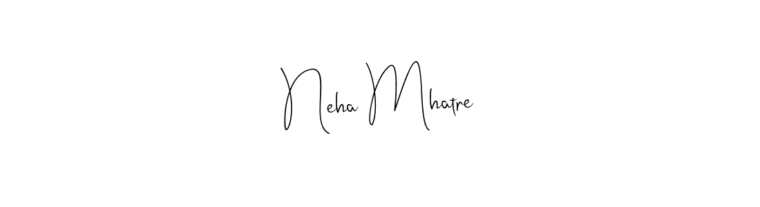 if you are searching for the best signature style for your name Neha Mhatre. so please give up your signature search. here we have designed multiple signature styles  using Andilay-7BmLP. Neha Mhatre signature style 4 images and pictures png