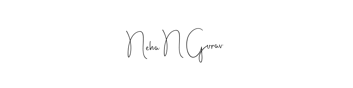 Make a beautiful signature design for name Neha N Gurav. With this signature (Andilay-7BmLP) style, you can create a handwritten signature for free. Neha N Gurav signature style 4 images and pictures png