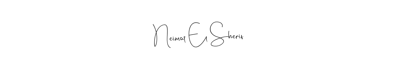 You can use this online signature creator to create a handwritten signature for the name Neimat El Sherif. This is the best online autograph maker. Neimat El Sherif signature style 4 images and pictures png