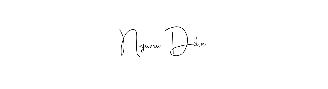 if you are searching for the best signature style for your name Nejama Ddin. so please give up your signature search. here we have designed multiple signature styles  using Andilay-7BmLP. Nejama Ddin signature style 4 images and pictures png