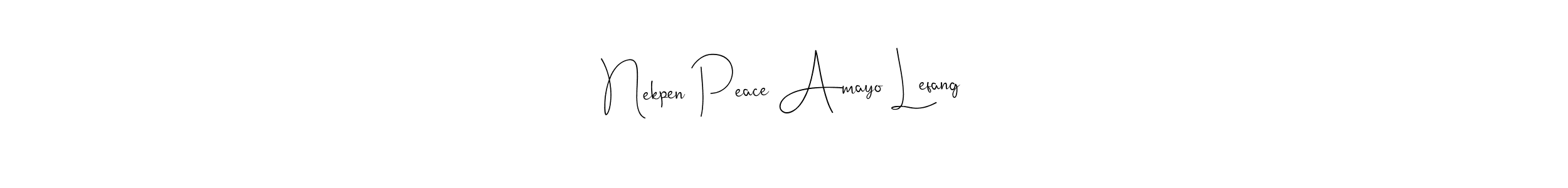 Use a signature maker to create a handwritten signature online. With this signature software, you can design (Andilay-7BmLP) your own signature for name Nekpen Peace Amayo Lefang. Nekpen Peace Amayo Lefang signature style 4 images and pictures png