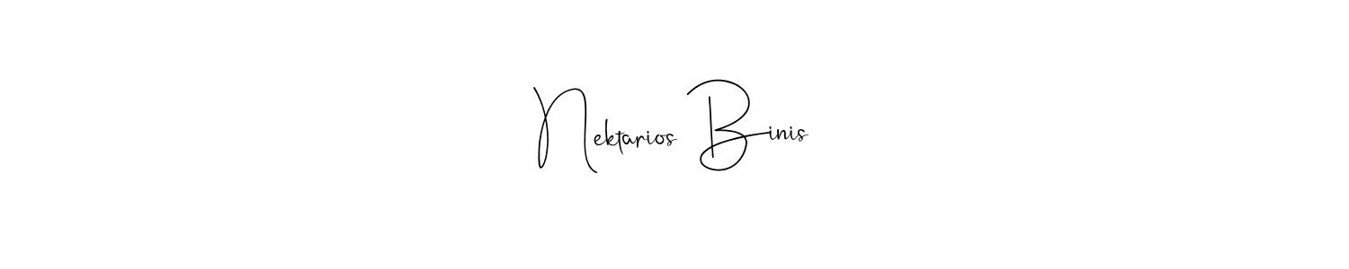 Here are the top 10 professional signature styles for the name Nektarios Binis. These are the best autograph styles you can use for your name. Nektarios Binis signature style 4 images and pictures png