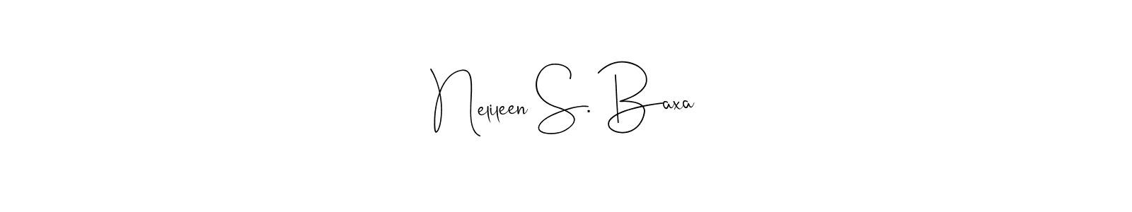 Design your own signature with our free online signature maker. With this signature software, you can create a handwritten (Andilay-7BmLP) signature for name Nelileen S. Baxa. Nelileen S. Baxa signature style 4 images and pictures png