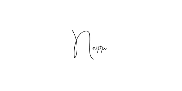 Make a beautiful signature design for name Nelita. With this signature (Andilay-7BmLP) style, you can create a handwritten signature for free. Nelita signature style 4 images and pictures png