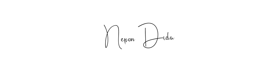 Use a signature maker to create a handwritten signature online. With this signature software, you can design (Andilay-7BmLP) your own signature for name Nelson Dida. Nelson Dida signature style 4 images and pictures png