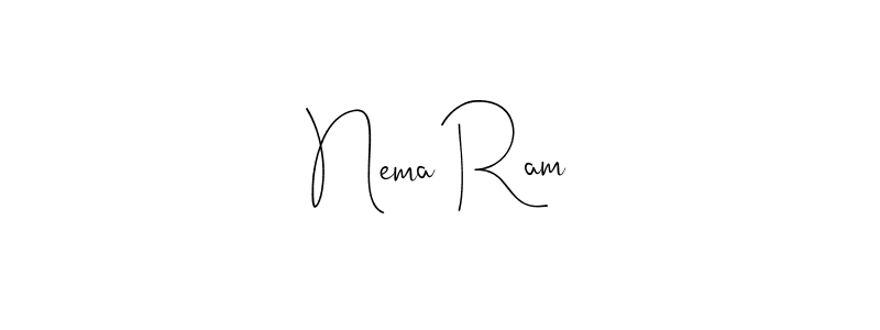 if you are searching for the best signature style for your name Nema Ram. so please give up your signature search. here we have designed multiple signature styles  using Andilay-7BmLP. Nema Ram signature style 4 images and pictures png