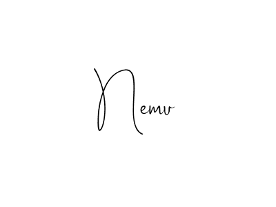 How to make Nemu name signature. Use Andilay-7BmLP style for creating short signs online. This is the latest handwritten sign. Nemu signature style 4 images and pictures png