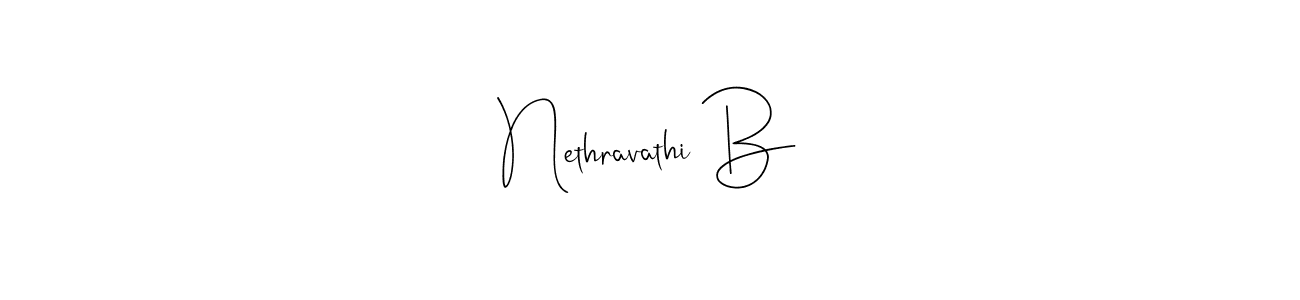 You can use this online signature creator to create a handwritten signature for the name Nethravathi B. This is the best online autograph maker. Nethravathi B signature style 4 images and pictures png