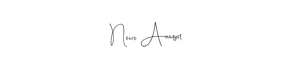 if you are searching for the best signature style for your name News Analyst. so please give up your signature search. here we have designed multiple signature styles  using Andilay-7BmLP. News Analyst signature style 4 images and pictures png