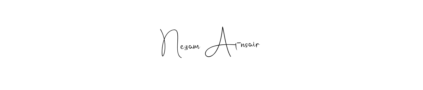 Nezam Al-nsair stylish signature style. Best Handwritten Sign (Andilay-7BmLP) for my name. Handwritten Signature Collection Ideas for my name Nezam Al-nsair. Nezam Al-nsair signature style 4 images and pictures png