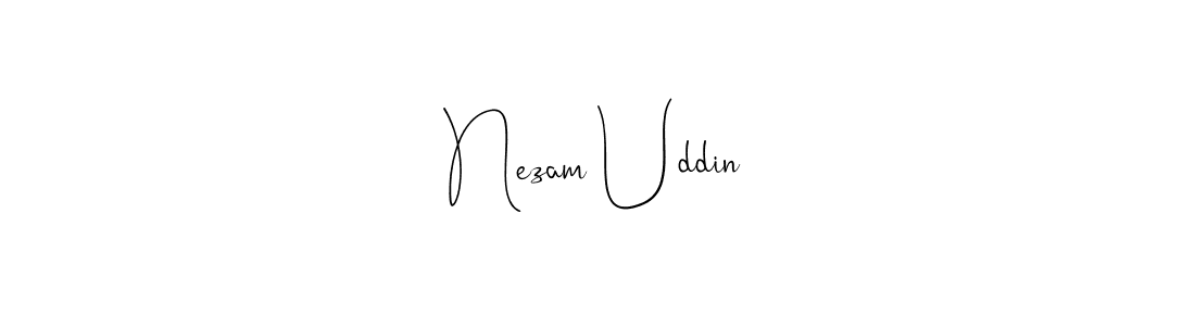 The best way (Andilay-7BmLP) to make a short signature is to pick only two or three words in your name. The name Nezam Uddin include a total of six letters. For converting this name. Nezam Uddin signature style 4 images and pictures png