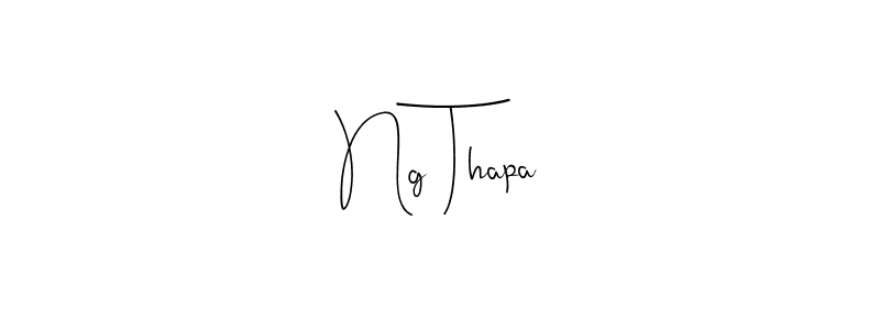 How to make Ng Thapa name signature. Use Andilay-7BmLP style for creating short signs online. This is the latest handwritten sign. Ng Thapa signature style 4 images and pictures png